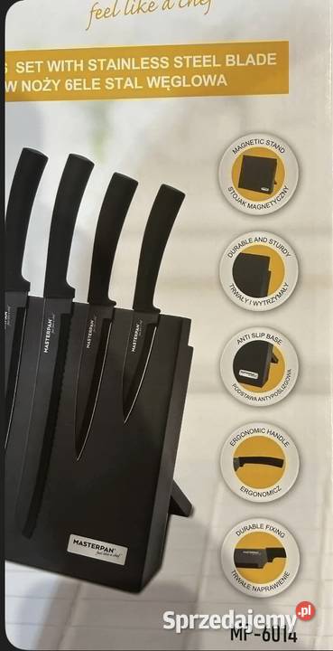 109 Zestaw noży z listwa magnetyczna Masterpan sprzedam
