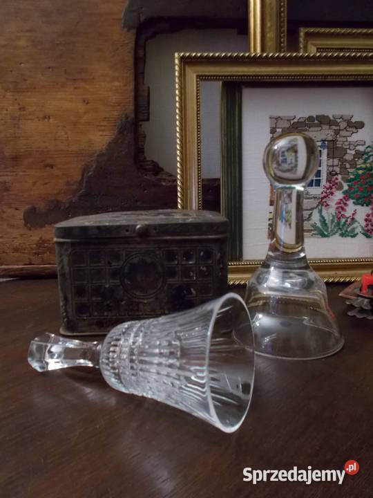 Kryształowy Dzwonek Szklany Dzwonek Vintage Porcelana i szkło zachodniopomorskie Szczecin