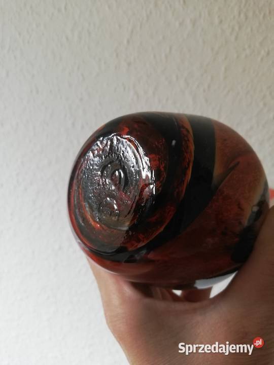 Szklany stylowy wazon Porcelana i szkło małopolskie Gorlice
