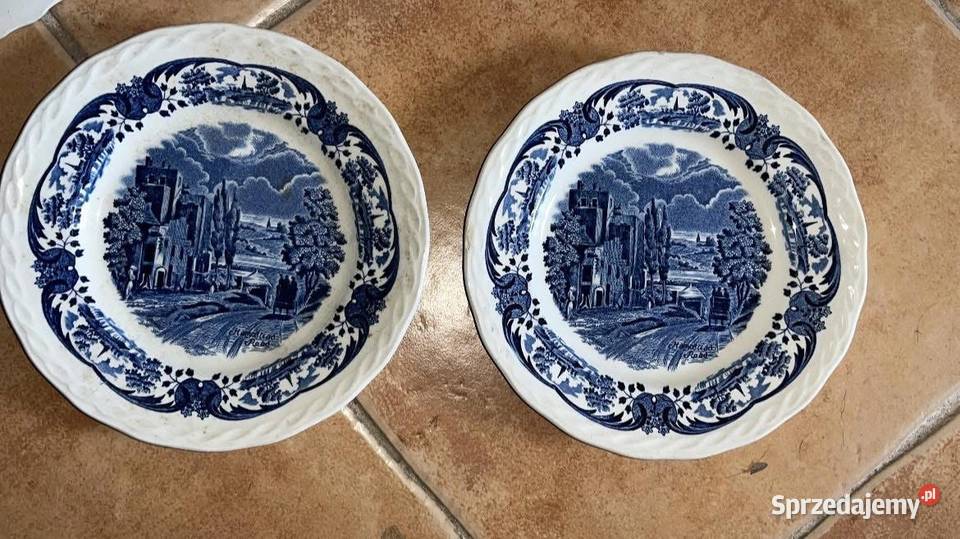 Talerzyk niebieska angielska porcelana pomorskie Gdańsk sprzedam