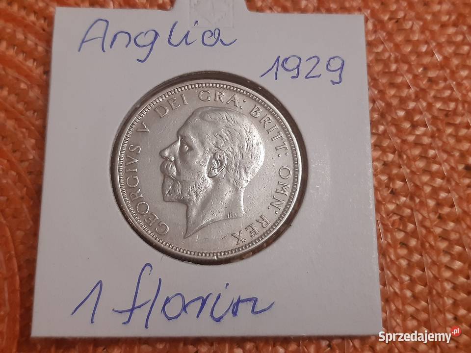 moneta srebrna Anglii z 1929r Łomża