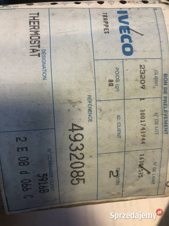 Iveco termostat 4932085 sprzedam