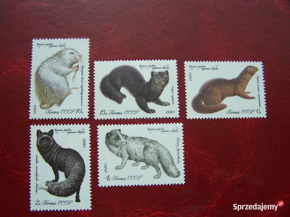ZSRR 1980 MNH Mi 496872 Fauna Zwierzęta Tychy