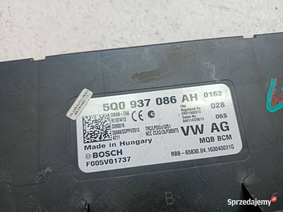 MODUŁ STEROWNIK KOMFORTU 5Q0937086AH GOLF VII osobowe Skarżysko-Kamienna