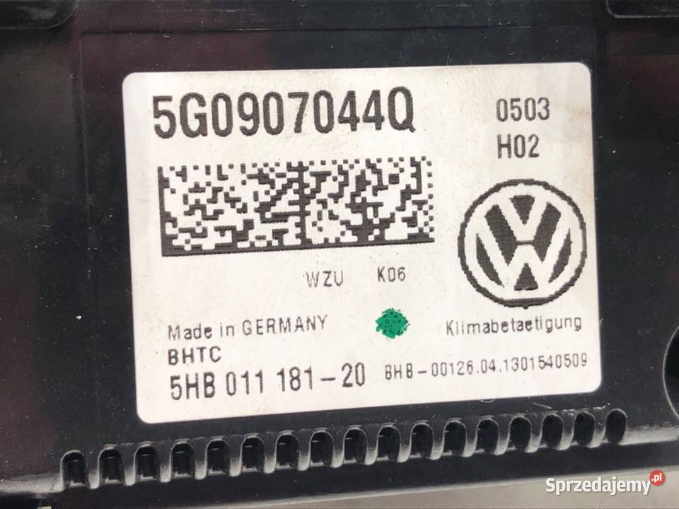 PANEL STEROWANIA NAWIEWU VW GOLF VII 5G0907044Q podkarpackie