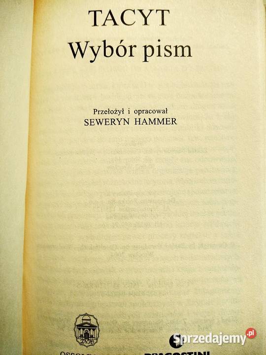 Tacyt Wybór pism książki Bródno sprzedam