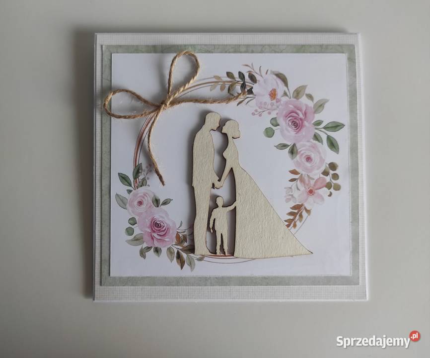 Kartka okolicznościowa ręcznie robiona na wianek Łódź