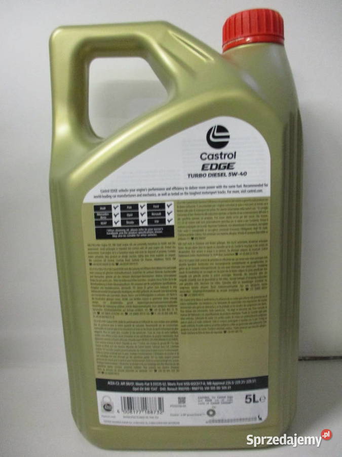 Castrol Edge 5W40 5L Turbo Diesel 5L ACEA C3 API Łódź sprzedam