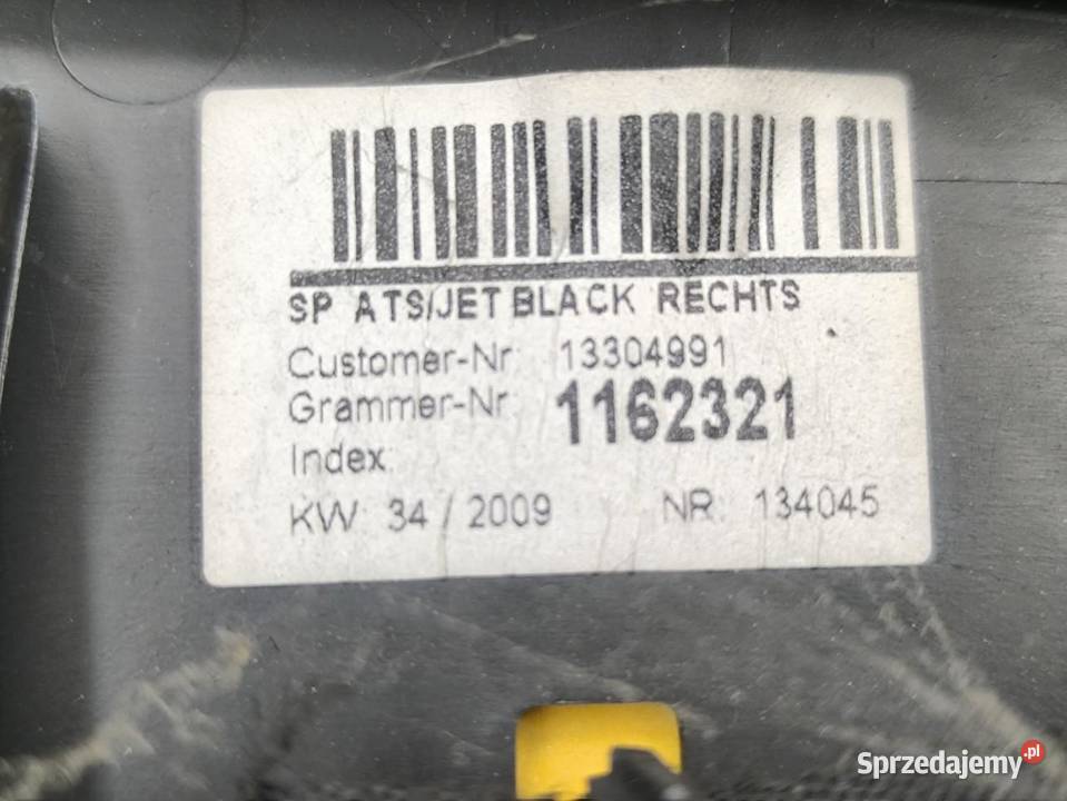 BOCZEK ZAKOŃCZENIE KANAPY OPEL INSIGNIA A KOMBI osobowe wielkopolskie