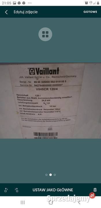 Zbiornik Valliant Kórnik