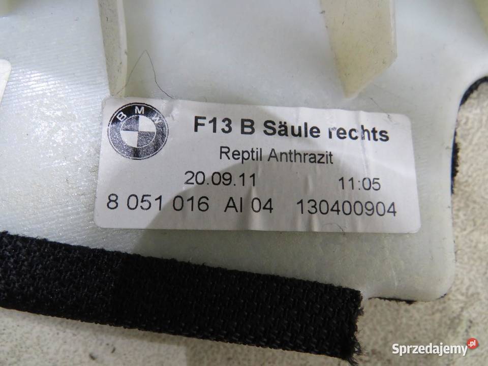 OSŁONA SŁUPKA PRAWY PRZÓD BMW 6 F12 F13 MPAKIET osobowe