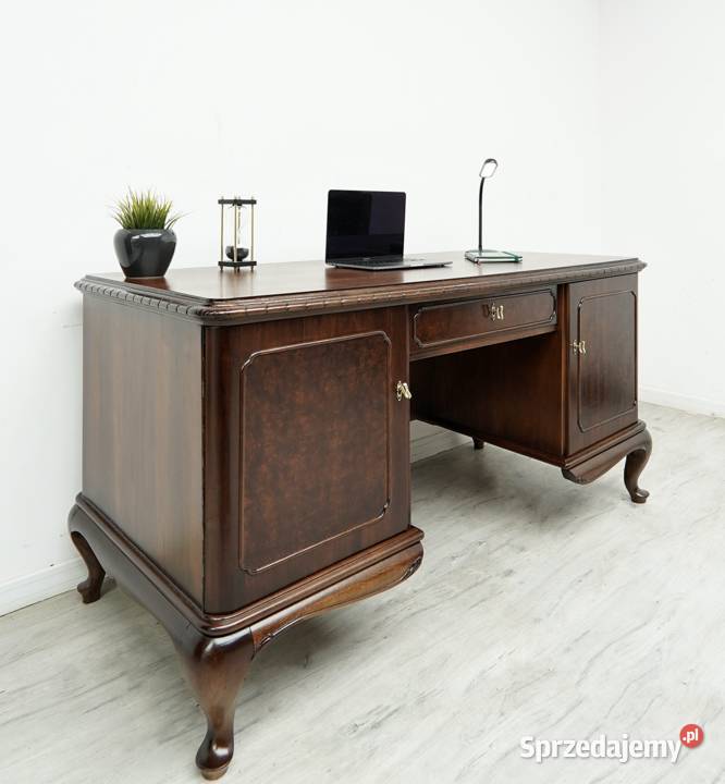 Stylowe biurko chippendale lata 40te renowacji Jerka