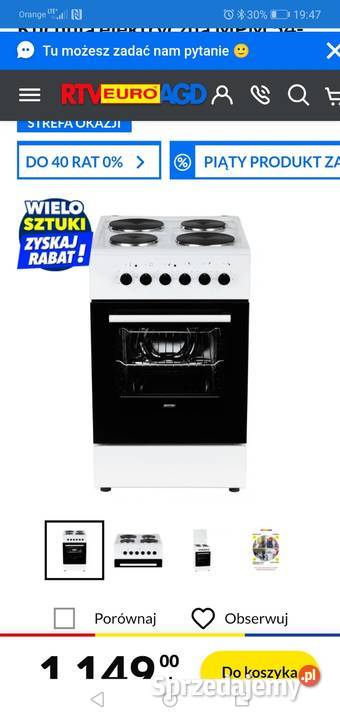 Kuchenka elektryczna z piekarnikiem