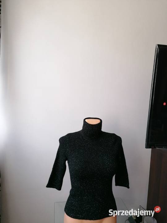 DAMSKI BŁYSZCZĄCY CZARNY GOLF R UNIWERSALNY golf Łódź