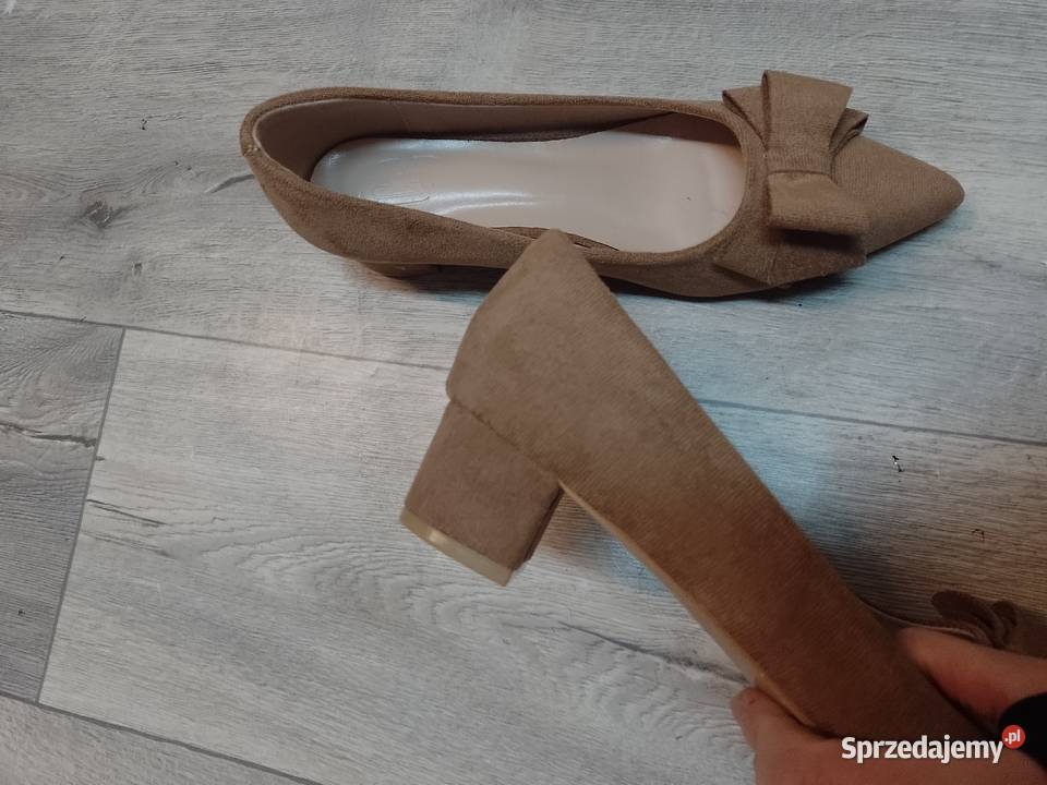 40 Beżowe czółenka wieczorowe NOWE Czółenka Kraków