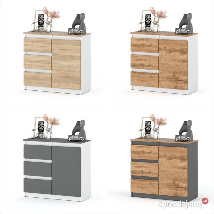 Komoda Nowoczesna Wąska 3 Szuflady 80 Salon 80cm warmińsko-mazurskie Elbląg sprzedam