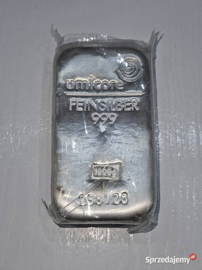 Sztabka srebra 1 1000g srebrna UMICORE 999 Warszawa