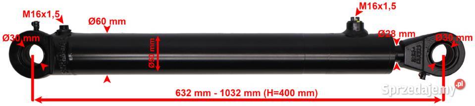 Polski Siłownik hydrauliczny cylinder TŁOK 50x28 Hydraulika Solec Kujawski sprzedam