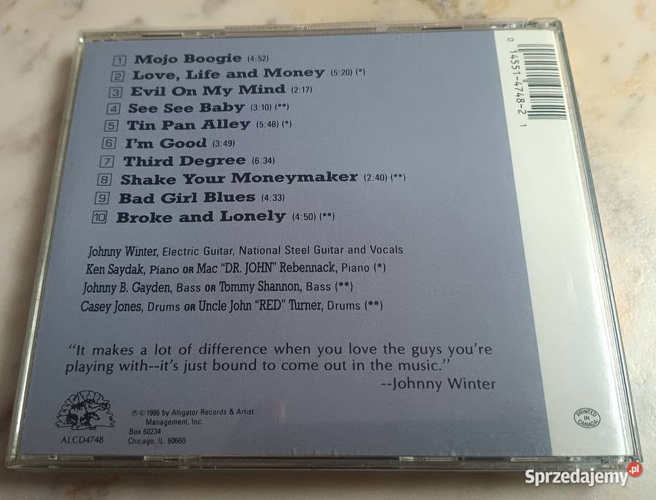 Johnny Winter 3rd Degree CD Zbylitowska Góra
