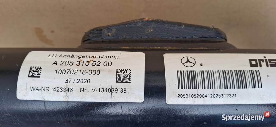 MERCEDES CKLASA W205 HAK HOLOWNICZY WIĄZKA Bieleń