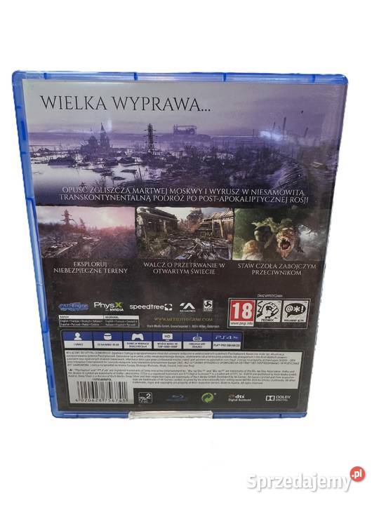 Gra Metro Exodus PlayStation 4 Elbląg