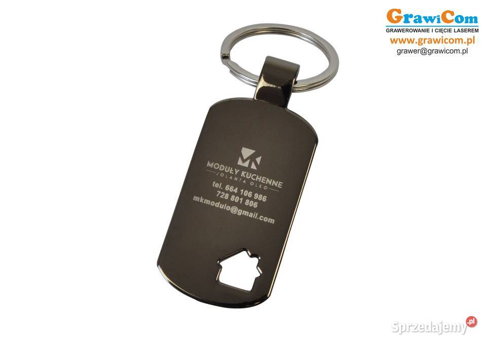 Brelok metalowy jednostronny grawer 50 breloczki Akcesoria sprzedam