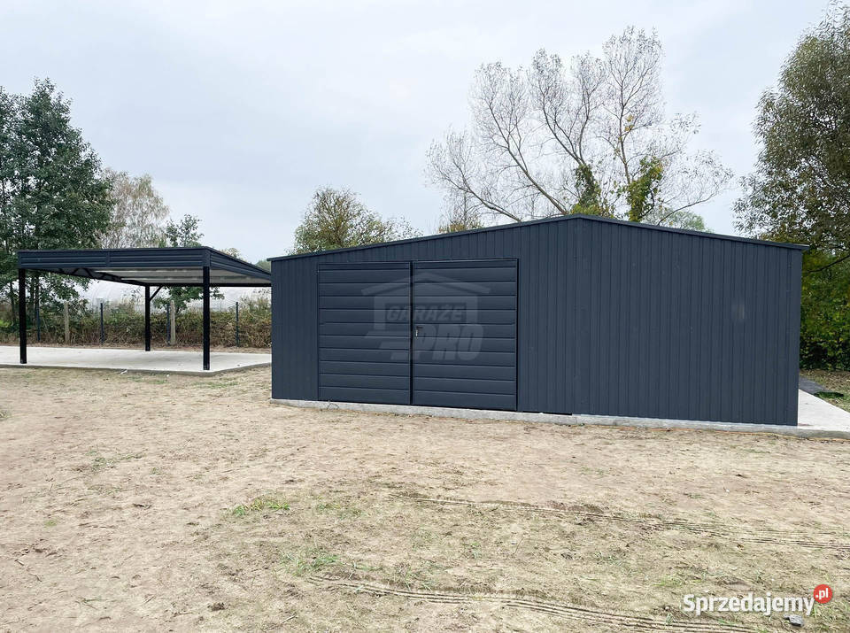 Garaż blaszany 7x75m wnęka 25m 2x brama Toruń