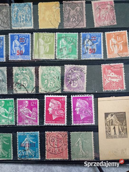 Zestaw starych znaczków pocztowych z Francji Filatelistyka łódzkie Łowicz