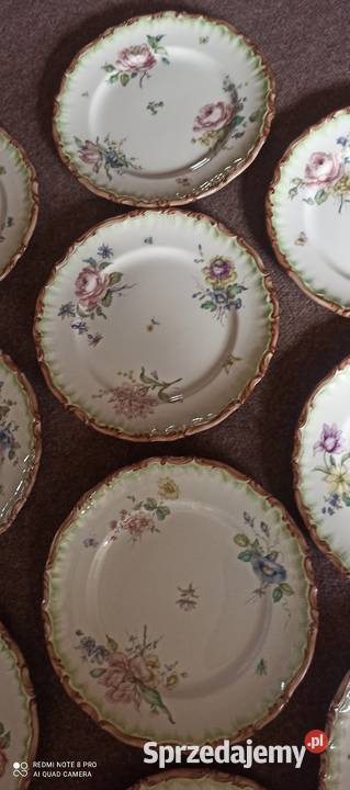 Talerz ręcznie zdobiony Sygnowany Aina Wedin Gdańsk