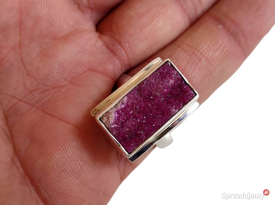 7578 Pierścionek z Kalcytem Kobaltowym srebro Kędzierzyn-Koźle