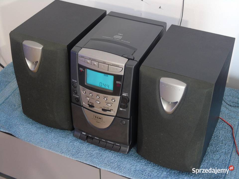 Wieża stereo TCM z kol Radio CD AUX mag DOSTAWA