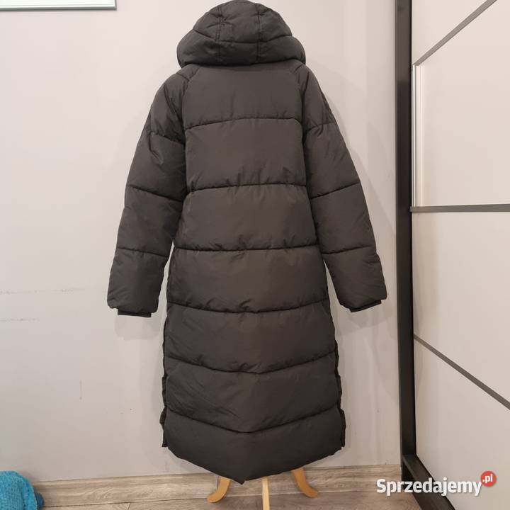 Długi czarny zimowy płaszcz damski mbym SM Kraków