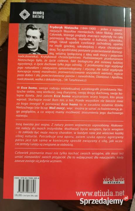 Fryderyk Nietzsche Ecce Homo Książki naukowe i popularnonaukowe Lędziny
