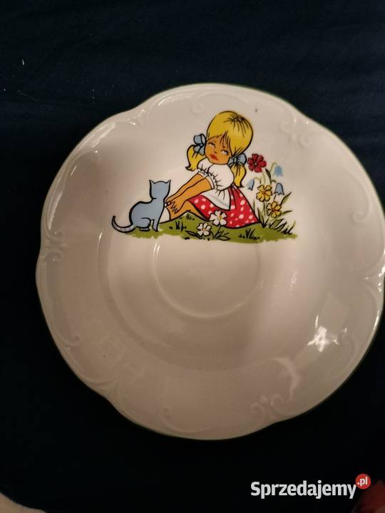 Bajkowy talerzyk Chodzież dzieci porcelana Choszczno
