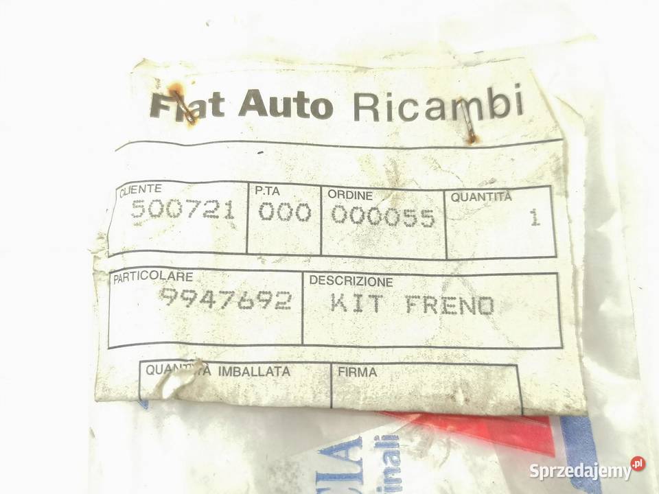 SPRĘŻYNY SZCZĘK HAMULCOWYCH FIAT BRAVA BRAVO Sprężyny zawieszenia lubelskie