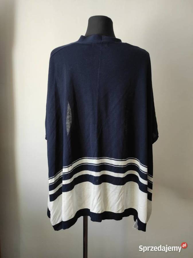 nowy onesize kardigankimono granatowo biały Białka