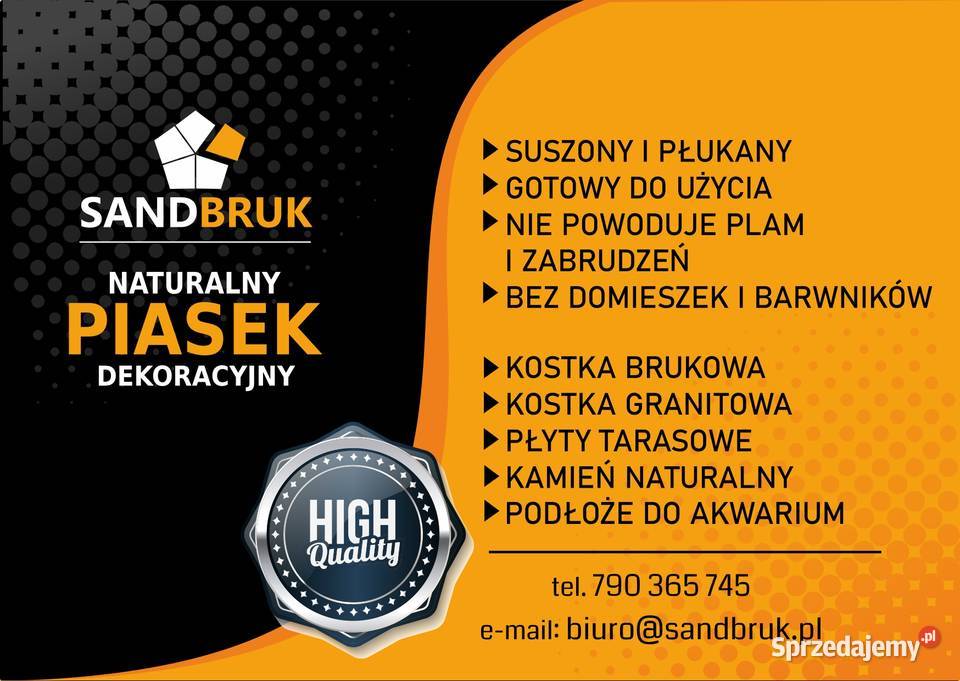 Suchy Płukany Piasek Bazaltowy Fuga Zasypka Dąbrowa Tarnowska