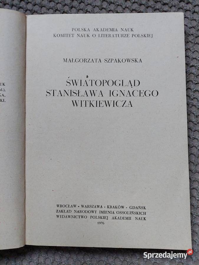 Światopogląd Stanisława Ignacego Witkiewicza miękka