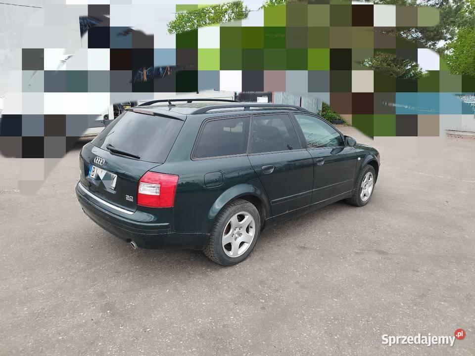 Audi a4 b6 30 benzyna uszkodzony silnik zielony podlaskie Białystok