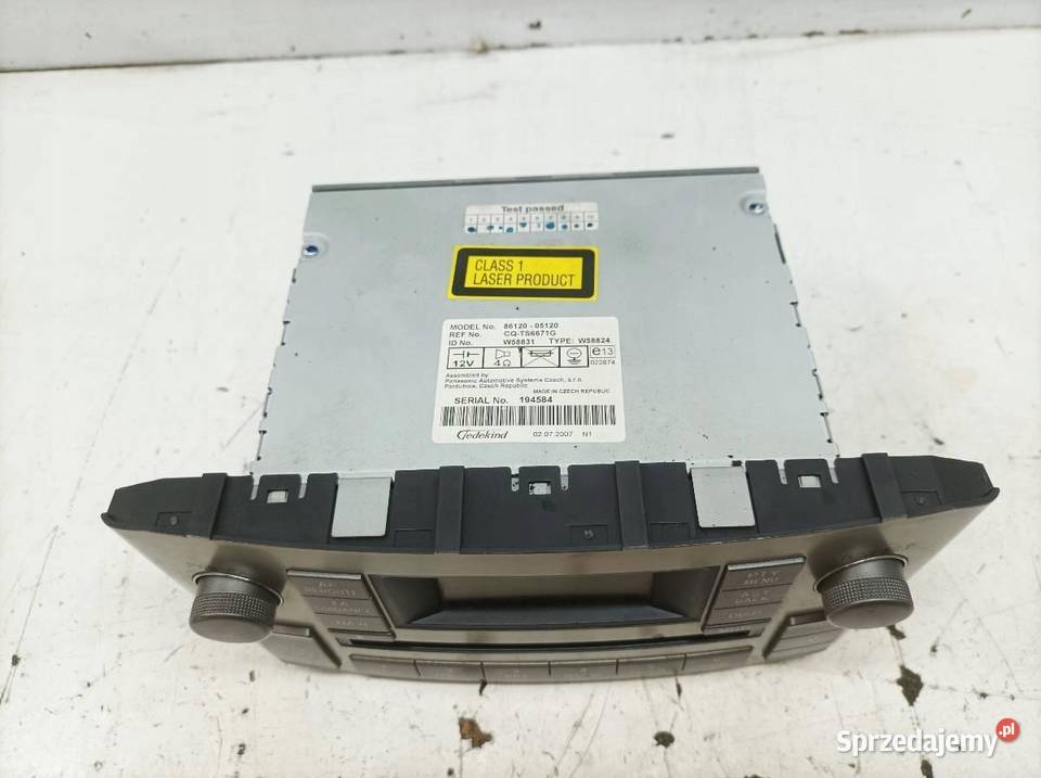 RADIO FABRYCZNE CD 8612005120 Toyota Avensis II