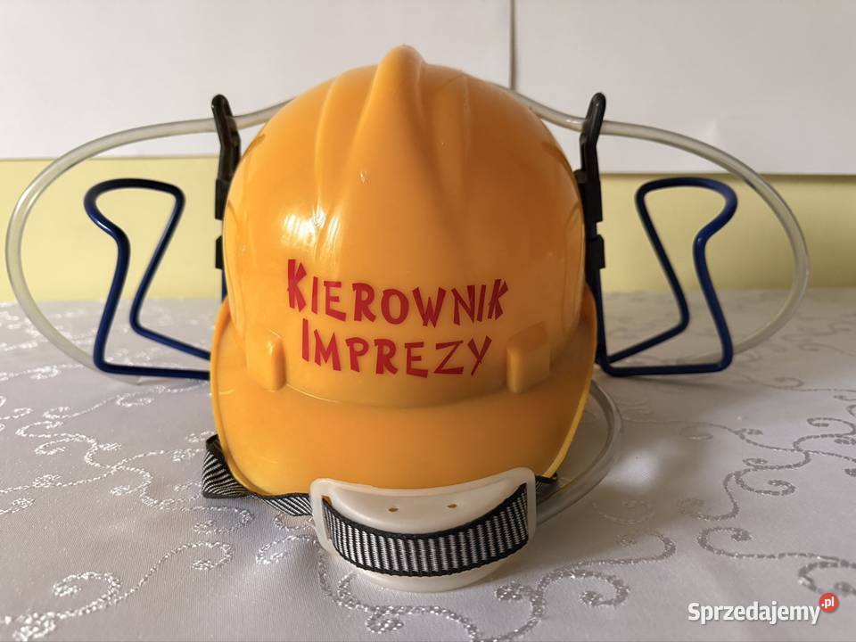 Kask Imprezowy Kierownik Imprezy Żółty Hełm do Kaski Czerwionka-Leszczyny