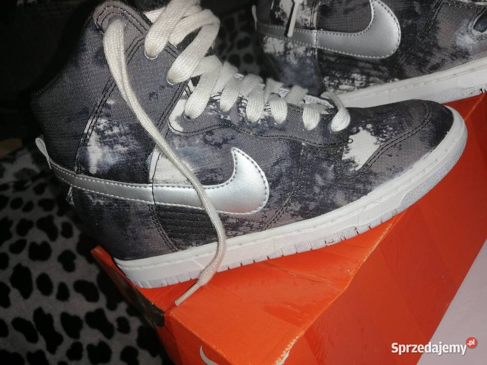 Buty Sneakersy NIKE DUNK SKY HI półbuty w szary/srebrny Leszno sprzedam