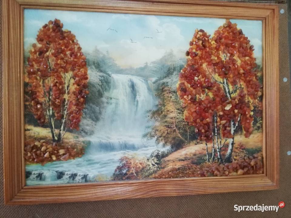 Obraz z bursztynu Wyposażenie wnętrz Warszawa