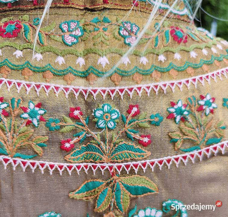 Złota kamizelka bolerko gorset S 36 etno folk Szczecin