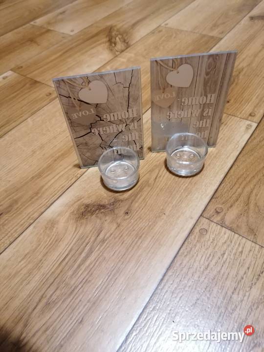 Świeczniki szklane 2 sztuki przezroczysty Dekoracje i ozdoby