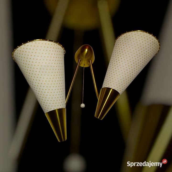 Kinkiet midcentury modern Włochy lata 40 XX Kalisz