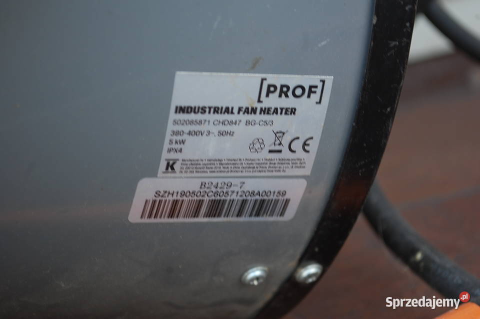 Nagrzewnica elektryczna 5KW IPX4 400V przenośna Dąbrowa Górnicza