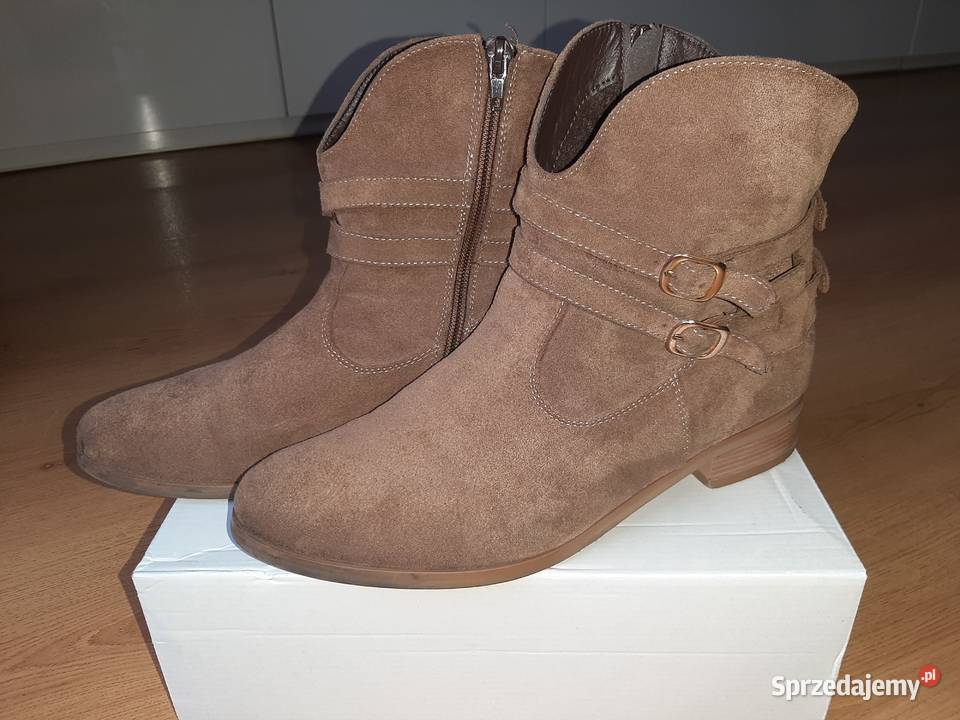 Buty zamsz brązowy VINCEZA r41 inna