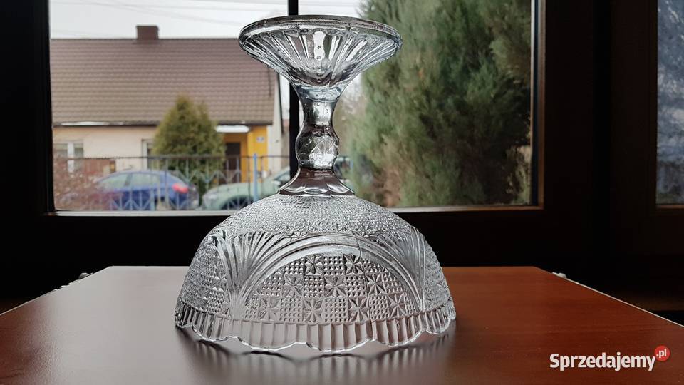 Owocarka Girlandy Ząbkowice szkło PRL Dąbrowa Górnicza