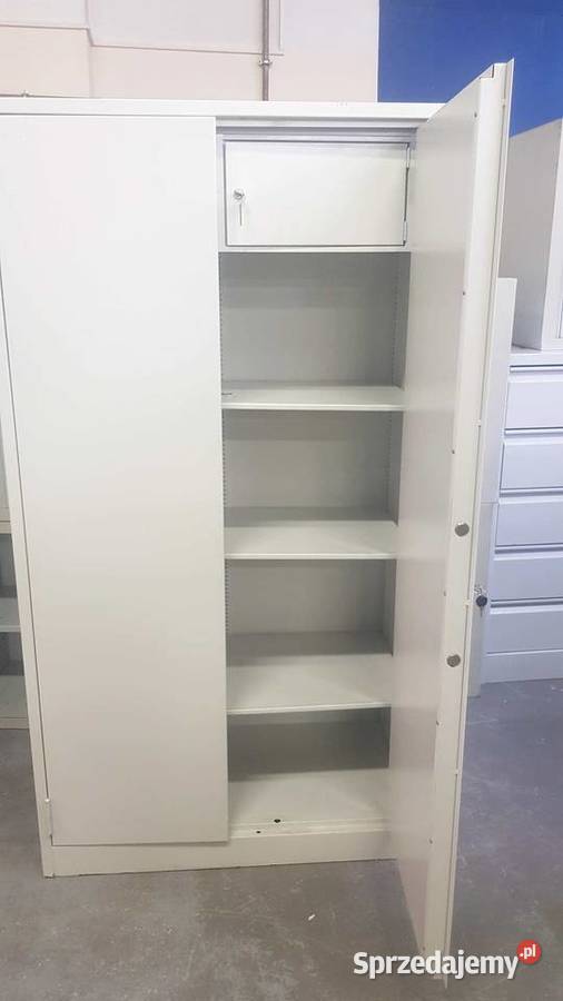 Metalowa Szafa pancerna z półkami dwie skrytki 190cm Warszawa